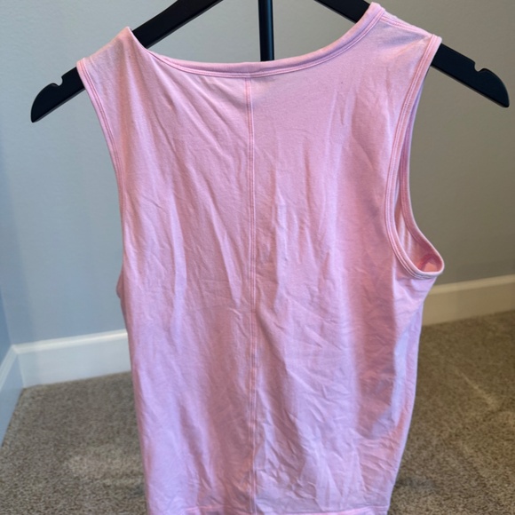 Lululemon Crescent Twist Front Knot Athletic Tank Top Miami Pink Light Size 6 - Picture 5 of 6